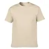 205g Algodão Fiado em Anel Tamanho Grande Europeu e Americano Camiseta de Verão Manga Curta Gola Redonda Camisa Cultural Uniforme de Grupo de Trabalho Logo Personalizado