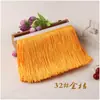 Tira de cifrado de doble línea de 15CM con borla vertical para danza latina en stock accesorios de vestuario tira encaje precio de fábrica
