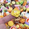 Mini adornos de simulación de comida y juego, pan, galletas, botella pequeña, accesorios de joyería, resina para refrigerador, venta al por mayor, mixtos