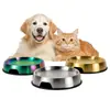 Utensílios para Comida de Pet, Antiderrapante e Anti-Tombamento, Tigela de Aço Inoxidável para Gatos, Fonte de Água para Cães Pequenos, Novos Suprimentos para Pets