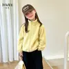 Jaqueta corta-vento YOJIA para Meninas Outono 2026 Novo Estilo Roupas Esportivas ao Ar Livre para Crianças Top à Prova de Vento Jaqueta Infantil Roupas de Outono