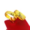 Joyería Jin Yicheng Joyería Chapada en Oro Anillo de Pareja Dragón y Fénix Estampado de Carácter de la Fortuna Anillo Bola de Dragón Anillo para Mujer Regalo de Cumpleaños