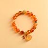Pulsera de Ágata Natural al por Mayor Colgante de Loto Explosiones en Vivo Wenchuang Estilo Chino Pulsera de Mano para Mujer Accesorios Hanfu