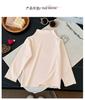 Camiseta interior de rayas otoñales e invernales para mujer, tesoro, chaqueta interior, nueva, casual, cálida, cuello semi-alto, manga larga, camiseta, ropa de otoño, venta al por mayor