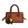 Bolso Pequeño Cuadrado Retro Escarchado para Mujer 2025 Nuevo Bolso Pequeño Cuadrado de Mano Moda Bolso para Teléfono Móvil Estilo Otoño Bolso de Moda Cruzado