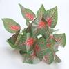 Simulação Planta Parede Verde Planta Parede Flor Inserção Material Decoração de Parede Flor Falsa Folha em Vaso 7 Bifurcado Cola Verde Rosa Folha