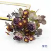 Flores de Manzanilla de Burbuja Artificiales con Bordes Quemados Realistas, Pequeño Ramo de Rosas y Margaritas para Decoración de Bodas y Espacios de Alojamiento