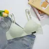 Ropa Interior Sudeste Asiático Transfronteriza Estudiante Algodón Sin Aros Chica Parque de Atracciones Sujetador Delgado Sujetador Push-Up Simple