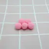 Pacote pequeno em estoque Bola de pelo alta elasticidade Bola de pelo pequena de poliéster Bola de pelúcia colorida Bola de pelo feita à mão acessório de bola de fiapos DIY