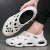 Sapatos de Coco Hole de Casal de Verão Novo Estilo Baotou Oco Sapatos de Praia Casual Sandálias Masculinas e Femininas Slip-on Sapatos Preguiçosos
