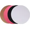 200g cartón redondo tarjeta blanca cartón negro 25/29/33CM cartón duro de doble cara papel kraft para pintar papel hecho a mano