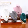 Soporte para Joyería de Nogal Soporte para Exhibición de Collares en el Cuello Modelo de Retrato Estante para Joyería Máscara para Cuello de Collar Accesorios de Exhibición para Mostrador