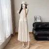 Vestido Falso de Duas Peças Floral Plissado Estilo Miyake para Mulheres, Verão, Petite, Emagrecedor, Estilo Suave, Saia Longa Plissada com Efeito Drapeado