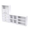 1:Vitrina de combinación con 12 modelos de bolsillo, vitrina para casa de muñecas, librería en miniatura para manualidades, minimuebles y adornos.