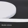 Elástico preto e branco com acabamento contrastante, cós elástico para calças, roupas e roupas de boneca, acessório DIY, poliéster elástico