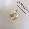 Colgante geométrico simple con microincrustaciones de circonita DIY accesorios para joyería de perlas base vacía suministro de joyería de moda venta al por mayor de comercio exterior