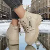 Zapatos de algodón de caña alta, nuevo estilo de invierno, forrados de felpa y engrosados, botas estilo Martin, cálidos, impermeables, a prueba de nieve y antideslizantes, modelo versátil más vendido transfronterizo 2026