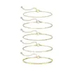 Caja de Clips de Papel Transfronteriza Cadena Cubana Pulsera de Acero Inoxidable Juego de Seis Piezas Joyería Elegante y de Moda Regalo