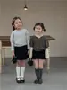 WC878 Calcetines Nuevos de Otoño para Niñas, Color Vintage Estilo Coreano Cuadros Lazo Calcetines de Media Pantorrilla para Niños