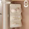 Bolsa de armazenamento de roupas íntimas transfronteiriça, bolsa de roupas íntimas para pendurar, bolsa de rede para armazenamento de meias, organizador de meias para parede de guarda-roupa de dormitório