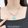 Collar de Conchas de Dopamina con Cuentas para Mujer, Vacaciones de Verano en la Playa, Cadena de Cuello de Gama Alta Nicho, Accesorio de Cadena para Clavícula