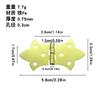 Bisagra de pétalo de flor 6 agujeros 32*58 mm bisagra de mariposa dorada caja de joyería retro accesorios de ferretería DIY