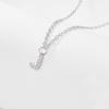 Colar Jingxu Prata de Lei 925 26 Letras Luxo Leve High-end Corrente para Clavícula Letra Cravejada de Diamantes Joias Transfronteiriças de Comércio Exterior para Mulheres