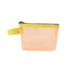 Nueva Bolsa Simple Pequeña para Guardar Labiales Bolsa Transparente de Visión Clara Bolsa de Malla Color de Contraste Bolsa para Llaves Cartera para Monedas Bolsa de Almacenamiento