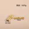 Tubo de Cobre Chapado en Oro de 18 Quilates con Patrón de Flor que Conserva el Color, Tubo Recto Roscado, Tubo para Enhebrar, Accesorios para Pulseras de Joyería DIY