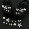 Zapatos con Agujeros DIY Charms para Zapatos Estrella Rosa Lazo Nueva Hebilla de Zapato Estrella de Pedrería Accesorios Decoraciones de Moda