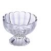 Taça de sorvete de vidro transparente com pétalas, copo de sorvete criativo para casa, leite, chá, sobremesa, iogurte, salada, sorvete