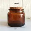 Vaso de vela de aromaterapia de vidrio marrón vintage Portavelas multicolor Frasco de corcho Taza vacía DIY con regalo de mano se puede rociar color al por mayor