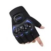 Guantes de moto transfronterizos para hombre, transpirables, de medio dedo, anticaída, antideslizantes, guantes protectores para motociclismo y deportes