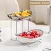 Prato de Frutas Criativo Suporte de Ferro Multi-Camadas Rack de Armazenamento de Lanches Doces Nozes Sala de Estar da Casa Mesa de Centro Bandeja de Frutas Secas Lanches