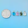 Plata de Ley S925 Circonita de Colores Cuadrado Geométrico DIY Pulsera de Perlas Material Accesorios de Joyería Accesorios Collar Colgante Colgante