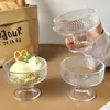 Tazón para Postre, Tazón para Yogur, Tazón Alto en Forma de Bola, Alto Valor Estético, Estilo Batido de Leche con Helado, Copa para Mousse, Copa para Pudín de Helado, Vidrio