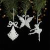 Decoraciones Navideñas Hong Kong Heng brillo blanco suministros para diseño de escena anillo de ratán para colgar en la puerta colgante para tienda