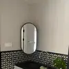 Espelho de Canto para Banheiro, Espelho de Banheiro, Espelho Oval de Parede, Espelho para Banheiro de Hotel, Espelho de Maquiagem, Espelho Retrátil