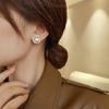 Brincos de Pérola Espiral com Zircônia Microincrustada, Brincos de Design Espiral Niche da Moda, Brincos de Pérola Elegantes e Estilosos de Celebridade da Internet