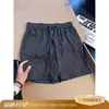 Shorts de Tricô Patchwork Xadrez Estilo Americano para Homens, Design Fino de Verão, Calças Capri Respiráveis, Calças Esportivas de Perna Reta
