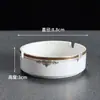 Cinzeiro de Cerâmica Estilo Chinês com Acabamento Dourado Criativo Cinzeiro de Porcelana Cinzeiro de Mesa para Hotel de Luxo Personalizável LO