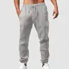 Pantalones Largos 2025 con Múltiples Bolsillos, Diseño Elástico con Cordón, Pantalones Largos Casuales Simples y Transpirables, Moda al por Mayor