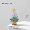 Regalos de Navidad Árbol de Navidad de Seda Enrollada Artesanías de Vidrio Zibo Transfronterizas Adornos de Escritorio Decoración Hecha a Mano con Luz