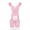 Lingerie Sensual Noturna Sexy Jacquard Quente Abertura na Virilha em U Meias Arrastão Transparentes Uniforme Paixão 8027