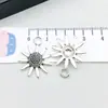 1 nuevo colgante de aleación de plata antigua estilo retro flor rosa girasol colgante accesorios para joyería DIY