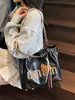 Bolso Grande para Mujer con Gran Capacidad, Nuevo Estilo Vintage 2026, Adecuado para Estudiantes Universitarios, Bolso de Hombro, Bolso Tote Diario Personalizado para el Trabajo