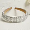 Diadema de Borgoña Estilo Francés de Corona Alta con Esponja para Lavar la Cara, Diadema de Terciopelo de Ala Ancha para Mujer, Tocado de Temperamento Vintage