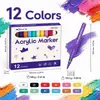 Set de rotuladores acrílicos de punta suave, líquido directo transfronterizo, de colores, secado rápido y no traspasa, específicamente para estudiantes de arte