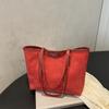 Bolso de Hombro Sobaco con Costuras Retro Europeas y Americanas de Gran Capacidad Pu Bolso Tote para Mujer Bolso de Mano Moderno para Viajar