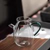 Taza de Cristal Estilo Japonés con Asa para Carenado, Taza Transparente para Compartir en Forma de Tetera, Divisor de Té, Taza de Té, Taza para Preparar Té, Juego de Té Kung Fu para Uso en Casa